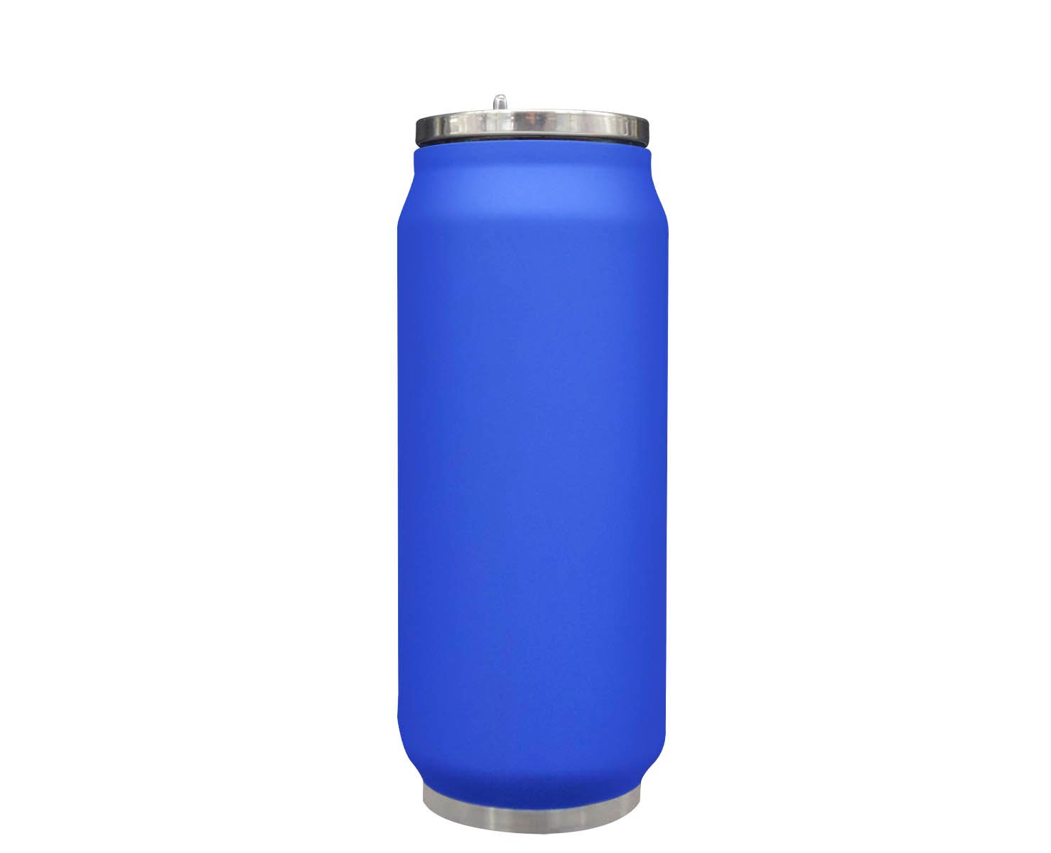 TERMO ACERO LATA 500ML FORO AZUL MATE