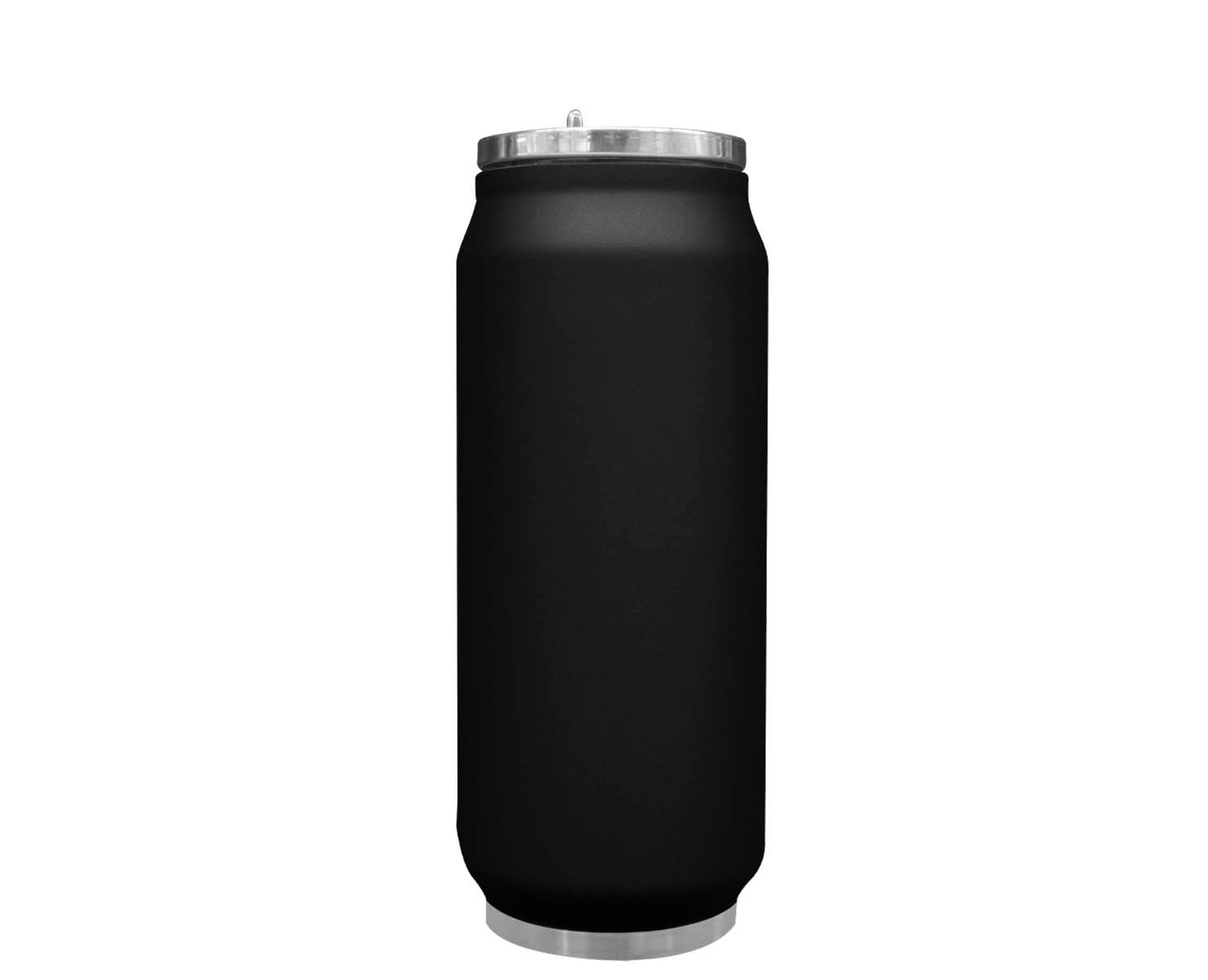 TERMO ACERO LATA 500 ML FORO NEGRO MATE