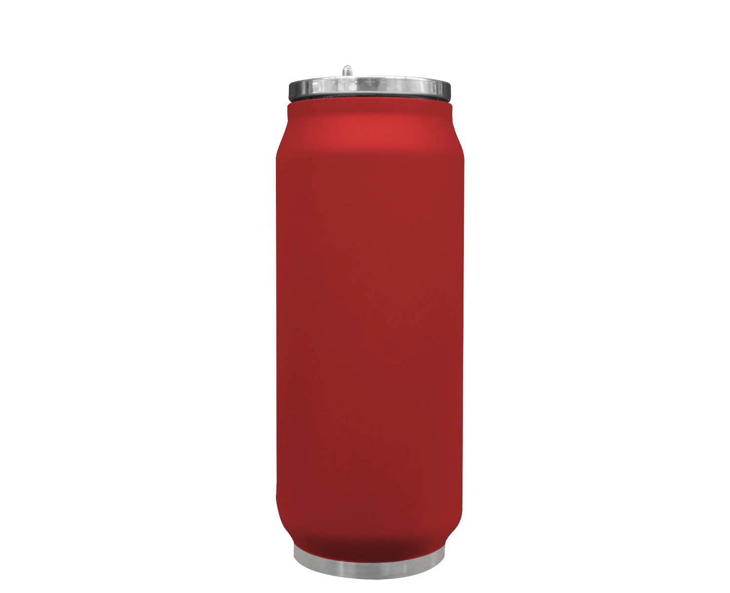 TERMO ACERO LATA 500ML FORO ROJO MATE