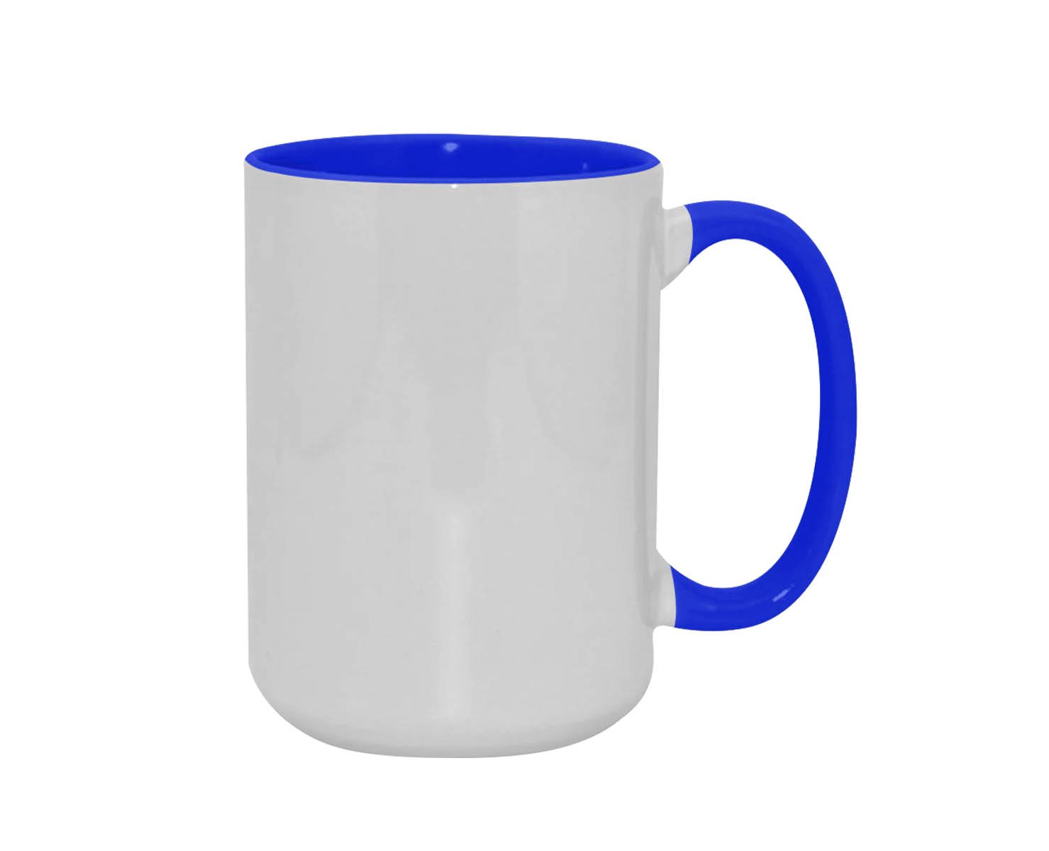 TAZA BICOLOR 15 OZ AZUL COBALTO