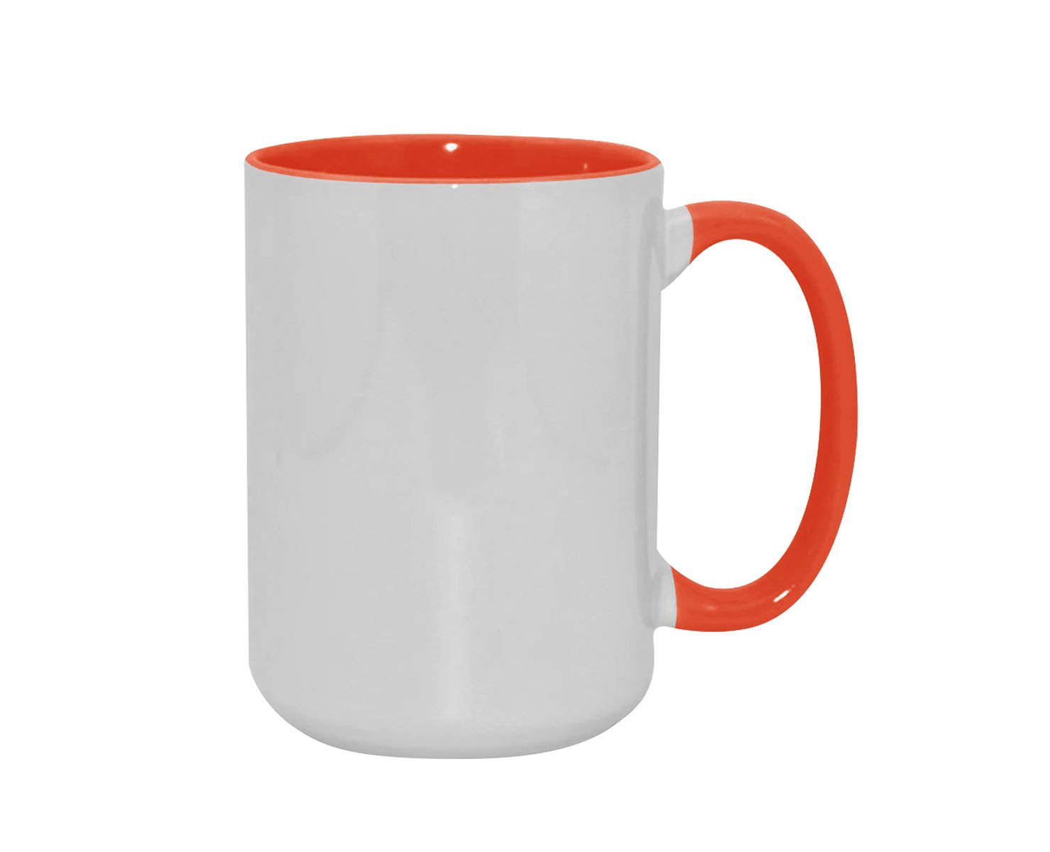 TAZA BICOLOR 15 OZ NARANJA