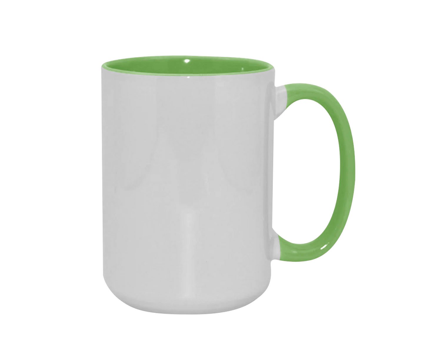 TAZA BICOLOR 15 OZ VERDE CLARO