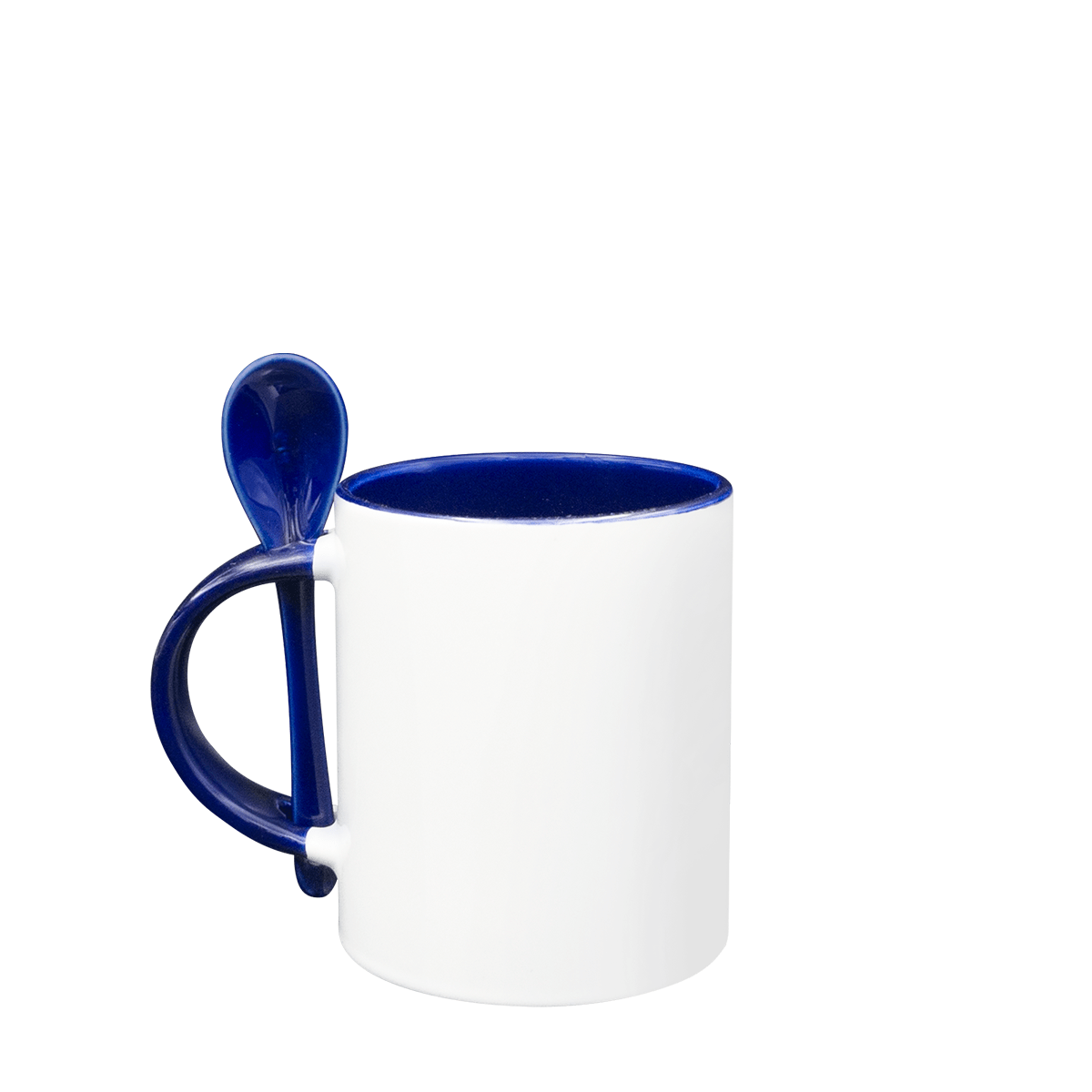 TAZA CUCHARA INT.Y ASA  AZUL COBALTO 11