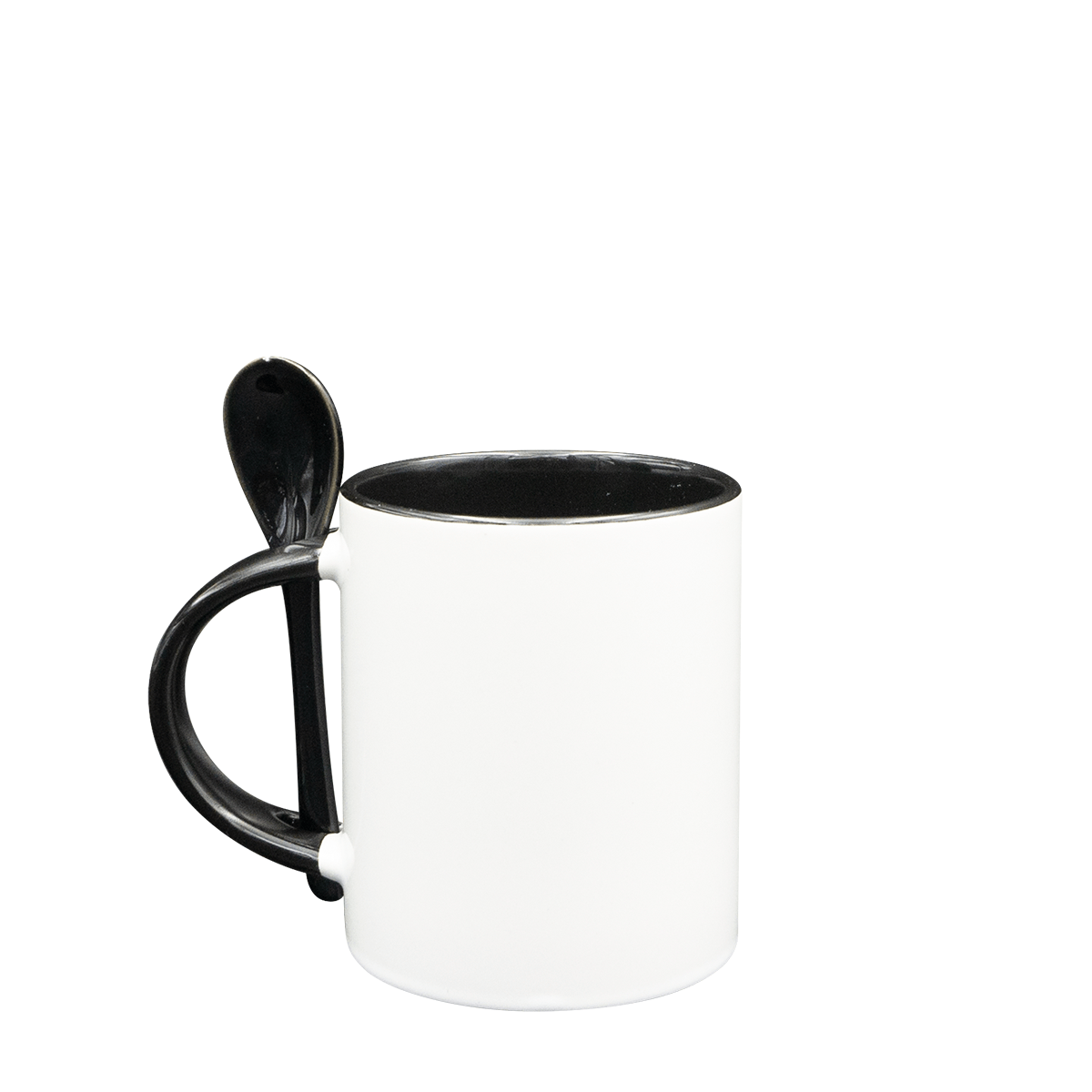 TAZA CUCHARA INT. Y ASA NEGRO 11 OZ