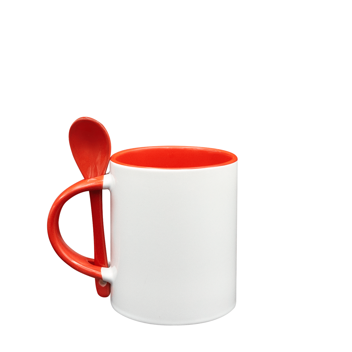 TAZA CUCHARA INT. Y ASA ROJO 11 OZ.