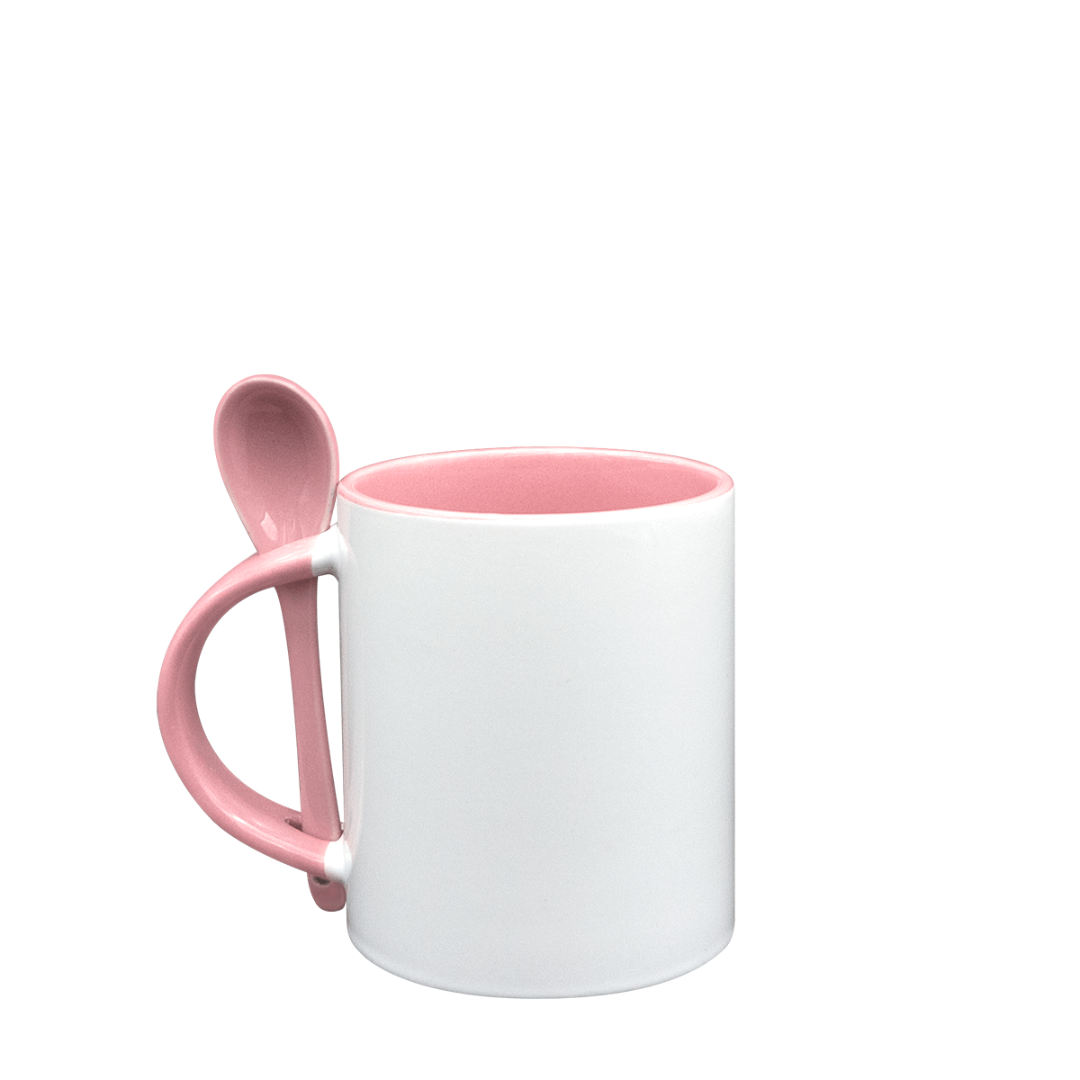 TAZA CUCHARA INT. Y ASA ROSA 11 OZ