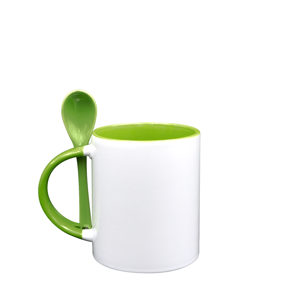 TAZA CUCHARA INT. Y ASA  VERDE 11 OZ