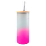 BOTELLA BOROSILICATO FLORIDA 650ML ROSA