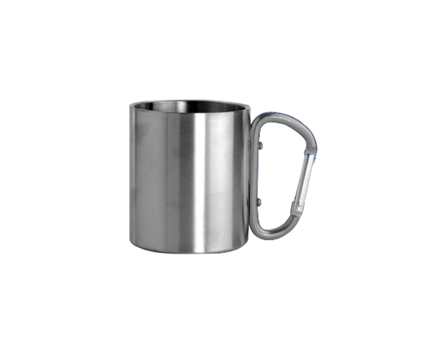 TAZA ACERO C/ASA GANCHO 300ML PLATA